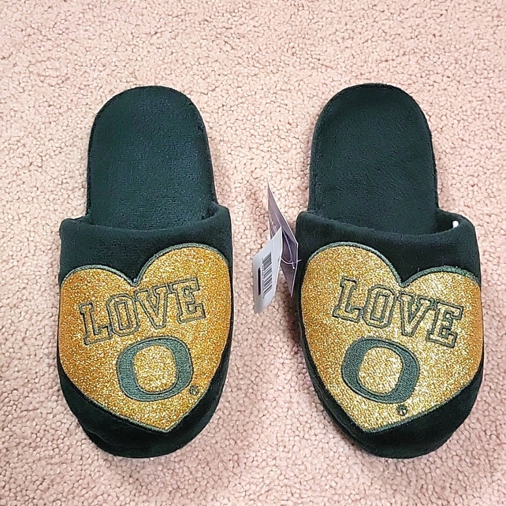 Oregon Ducks Glitter Slippers